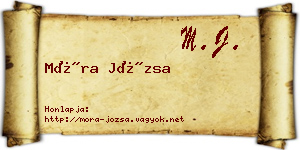 Móra Józsa névjegykártya